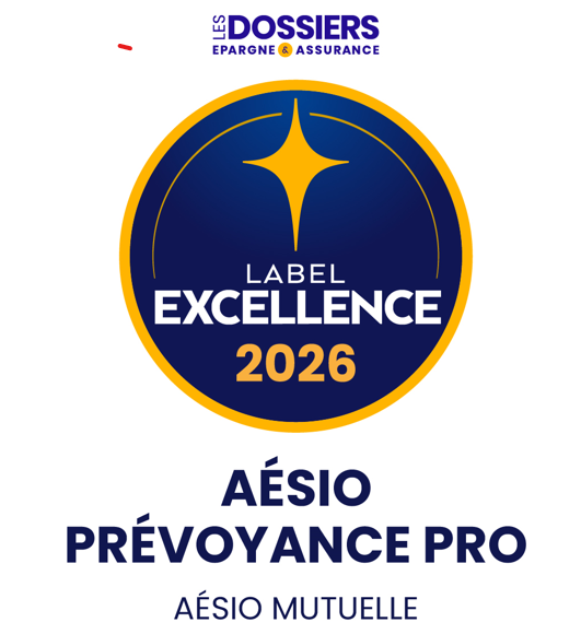 Les dossiers de l'epargne et assurance, Label Excellence 2026 AESIO Prévoyance, AESIO mutuelle