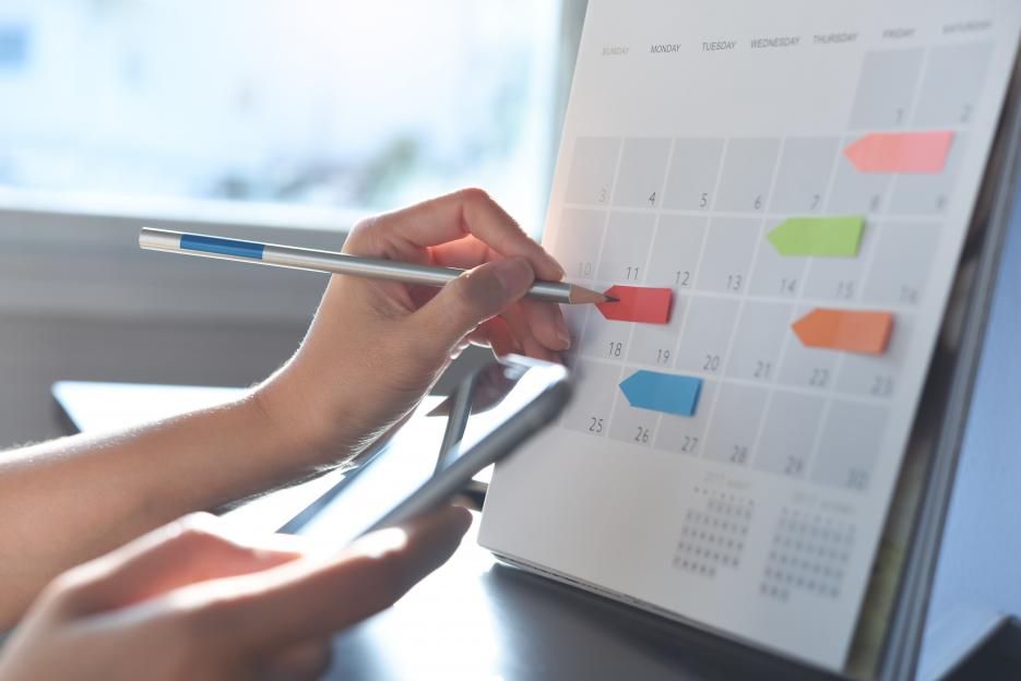 Calendrier téléphone Congés payés